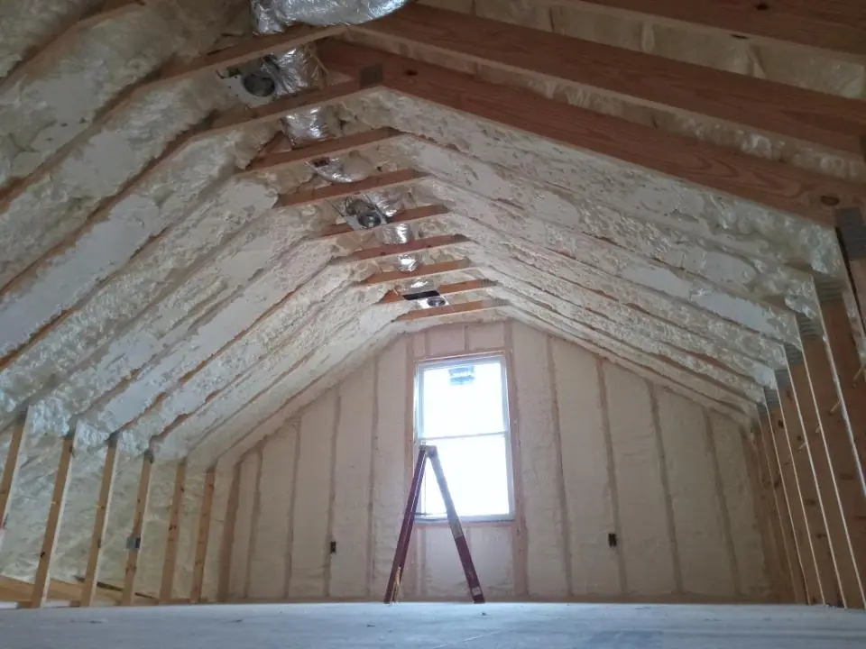 Spray foam roofing application for Crawl Space Insulation project in Granite City